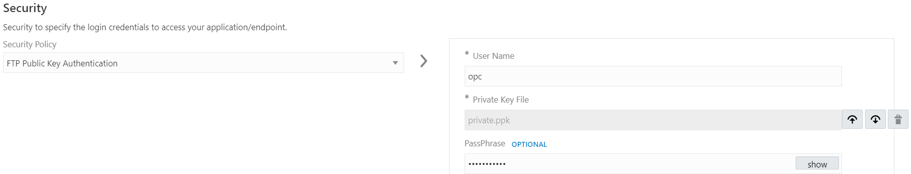 FTP adapter in Oracle Integration Cloud