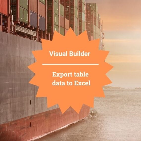 Export table data to Excel in Oracle Visual Builder