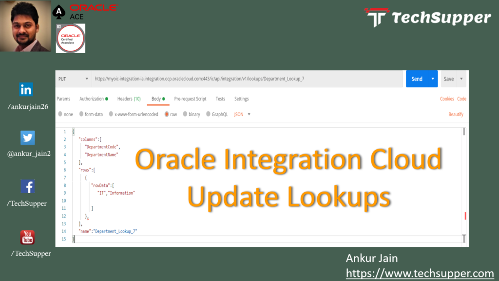 Update Lookups in Oracle Integration Cloud