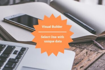Select One with unique data in Oracle Visual Builder
