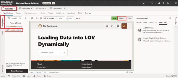 Dynamically load data into a LOV in Oracle Visual Builder - TechSupper