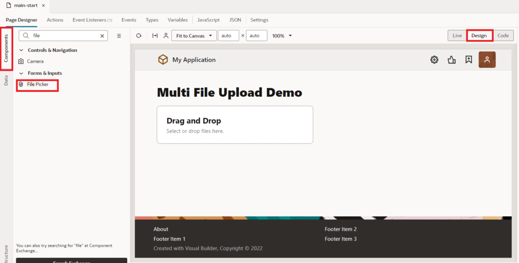 Upload Multiple Files and render to a table in Oracle Visual Builder ...