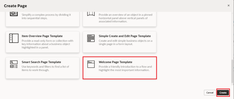 Use Redwood Welcome Template in Oracle Visual Builder - TechSupper