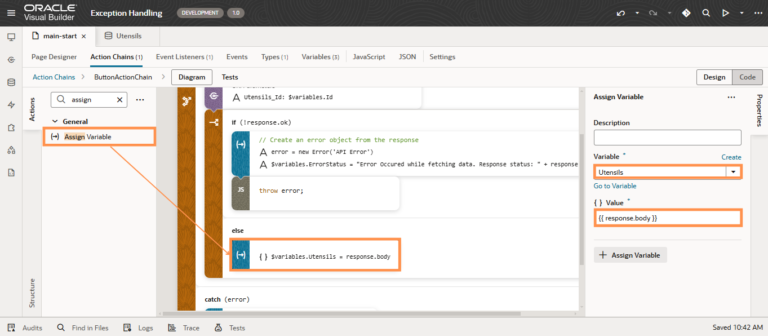 Exception Handling in Oracle Visual Builder - TechSupper