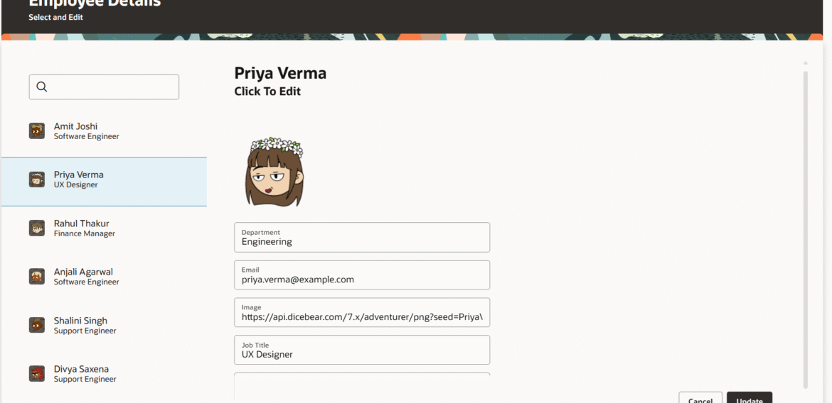 Working with the Collection Details Pattern in Oracle Redwood - TechSupper