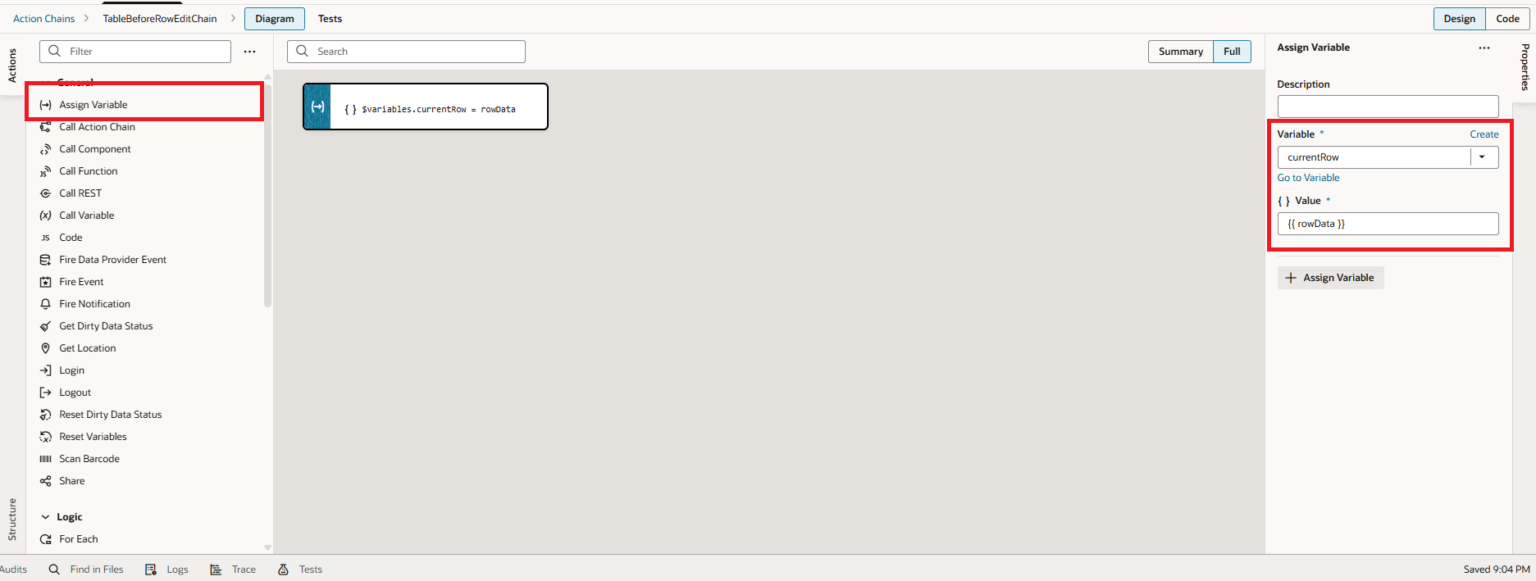 Form layout in an editable table component in Oracle Visual Builder ...
