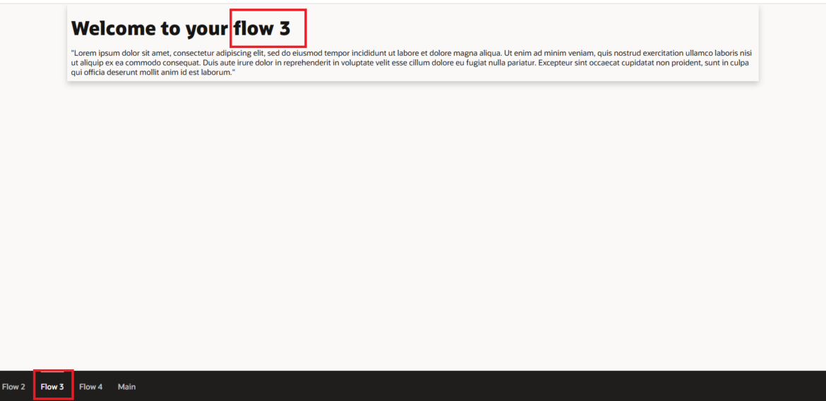Implementing In-app navigation Oracle Visual Builder using Oracle Redwood